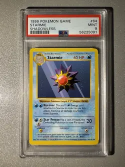 PSA 9 - Shadowless Starmie 64/102 Base Set - Pokemon Card 1999 - MINT - Image 1