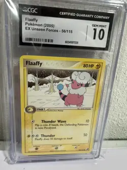 CGC 10 GEM MINT Flaaffy 56/115 EX Unseen Forces Pokemon 2005 card - Image 3