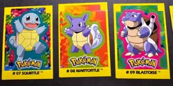 SQUIRTLE WARTORTLE BLASTOISE LOT- RARE TCG NAVARRETE BUILDABLE CARD VINTAGE 2000 - Image 1