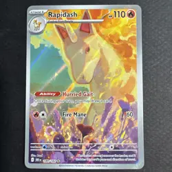 Pokemon TCG Rapidash Destined Rivals Illustration Rare Card 189/182 - Image 1