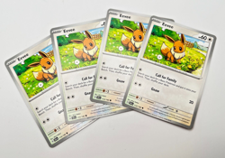 Eevee 113/142 4x x4 Pokemon Cards 2024 Stellar Crown Playset - Image 1