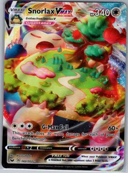 Snorlax VMAX 142/202 SWSH01: Sword & Shield Base Set - Pokemon Card - NM - Image 1