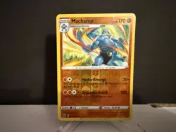 2020 Pokemon TCG Machamp 026 Champion's Path Reverse Holo Rare Card NM+ - Image 1