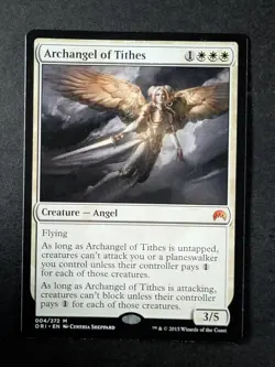 2015 Magic: The Gathering ARCHANGEL OF TITHES #4 Magic Origins Rookie - Image 1