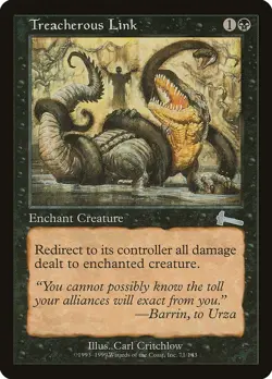 Urza's Legacy Treacherous Link MTG Magic the Gathering NM - Image 1