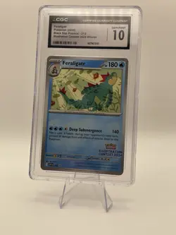 2025 Pokemon FERALIGATR Illustration Contest 24 Winner CGC 10 GEM MINT - Image 1