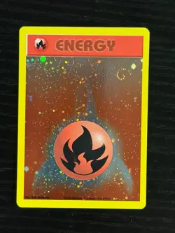 Pokemon League Promo ENERGIZE YOUR GAME Fire Energy Card Vintage - 2 x Swirl - Image 1