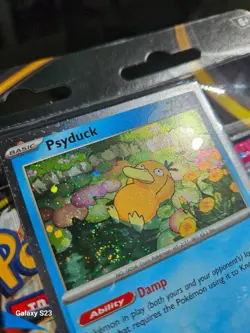 Pokemon TCG Mega Evolutions Three Booster Blister Psyduck With Swirl - Image 2