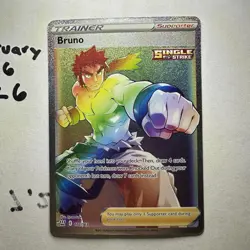 Pokemon Bruno Full Art Trainer Single Strike Secret Rare 172/163 Battle Styles … - Image 3