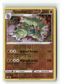 Tyranitar 088/189 Holo Rare Darkness Ablaze Pokemon Reverse Holo Near Mint - Image 1