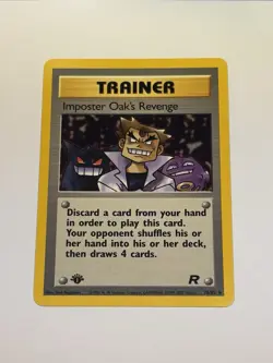 Imposter Oak’s Revenge 1st Edition Team Rocket 76/82 Vintage Pokemon Card NM - Image 1