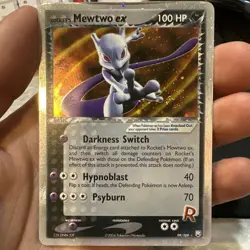 Pokemon Mewtwo EX Team Rocket Returns RR 99/109 Holo Ultra Rare Darkness Basic - Image 1