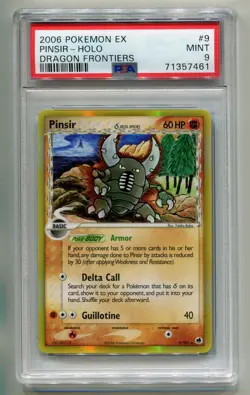 2006 POKEMON EX DRAGON FRONTIERS PINSIR #9/101 RARE HOLO FOIL PSA 9 B P1 - Image 1