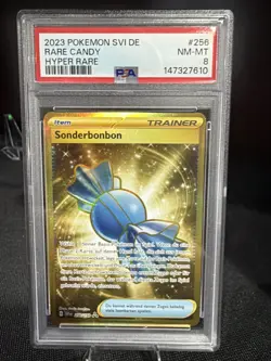 Pokemon Rare Candy 256/198 SVI DE Scarlet & Violet 2023 Hyper Rare Holo PSA 8 - Image 1