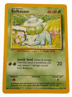 Bulbasaur - 44/102 Base Set 1999-2000 - WOTC - Pokemon TCG - Image 1