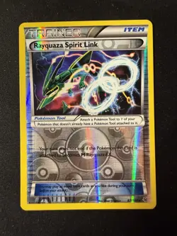 POKEMON RAYQUAZA SPIRIT LINK 87/108 REVERSE HOLO TRAINER ROARING SKIES LP - Image 1