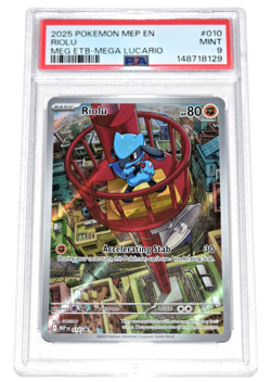 Pokemon Mega Evolution ~ RIOLU ~ PSA 9 ~ Black Star Promo MEP 010 - Image 1