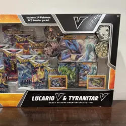Pokemon Heavy Hitters Premium Collection Box Lucario V Tyranitar V SEALED NEW - Image 4