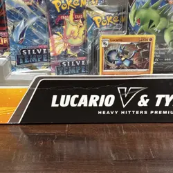 Pokemon Heavy Hitters Premium Collection Box Lucario V Tyranitar V SEALED NEW - Image 5