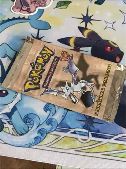 Pokemon TCG | EMPTY Fossil Booster Pack Wrapper | Lapras Art | Vintage WOTC 1999 - Image 5