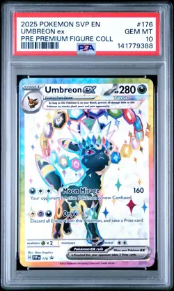 2025 POKEMON SVP PROMO PREMIUM FIGURE COLLECTION #176 UMBREON EX PSA 10 - Image 1