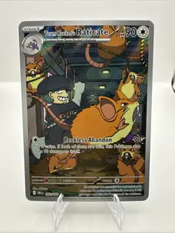 Team Rockets Raticate 202/182 Pokemon TCG SV Destined Rivals Illustration Rare - Image 1