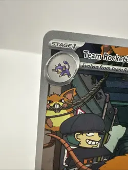 Team Rockets Raticate 202/182 Pokemon TCG SV Destined Rivals Illustration Rare - Image 2