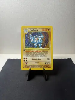 Pokemon TCG: Base Set 1st Edition Machamp 8/102 Holo Rare MP - Image 2