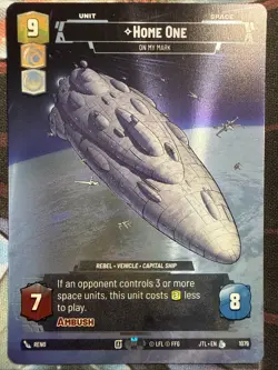 Star Wars: Unlimited - Home One - On My Mark - PRESTIGE FOIL Card 1079 NM JTL - Image 1