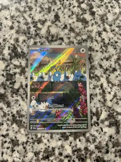 Pokemon Swablu 213/182 SV04 Paradox Rift Illustration Rare Holo Card - Image 1