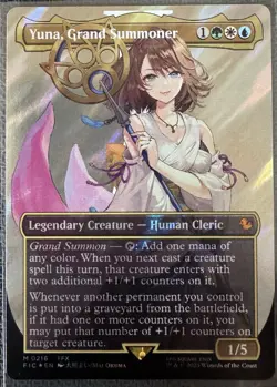 Yuna, Grand Summoner-Final Fantasy Commander-Borderless-Surge Foil-216-NM - Image 1