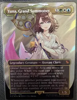 Yuna, Grand Summoner-Final Fantasy Commander-Borderless-Surge Foil-216-NM - Image 2