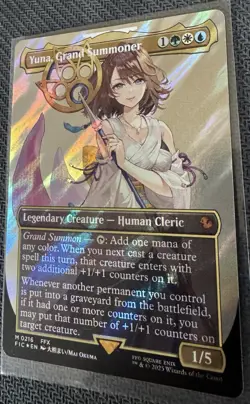 Yuna, Grand Summoner-Final Fantasy Commander-Borderless-Surge Foil-216-NM - Image 4