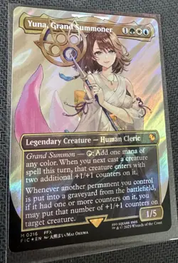 Yuna, Grand Summoner-Final Fantasy Commander-Borderless-Surge Foil-216-NM - Image 5