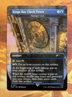MTG Borderless Kings Bay Clock Tower - Midnight Clock SLD: X Uncharted!! - Image 1