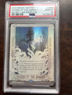 2024 MTG SECRET LAIR DROP FOIL #1642 SWORD OF THE ANIMIST PSA 10 - Image 1