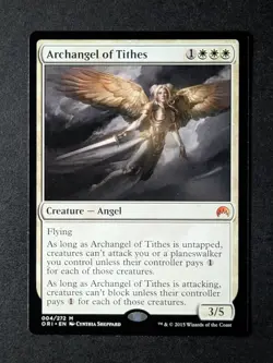 2015 Magic: The Gathering ARCHANGEL OF TITHES #4 Magic Origins Rookie B - Image 1