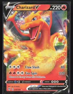 Charizard V 019/189 Holo V Rare Darkness Ablaze Pokemon Near Mint X6D - Image 1
