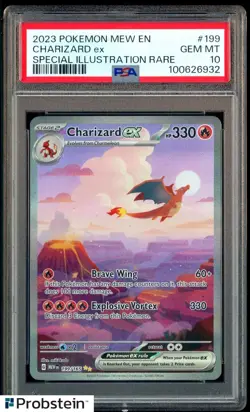 2023 Pokemon Mew En Special Illustration Rare #199 Charizard Ex PSA 10 GEM MINT - Image 1