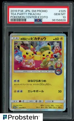 2019 Pokemon Japanese SM Promo Pokemon Center Kyoto Tea Party Pikachu PSA 10 - Image 1