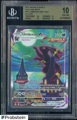 2021 Pokemon SWSH Evolving Skies Secret #215 Umbreon VMAX BGS 10 PRISTINE - Image 1
