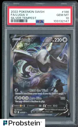 2023 Pokemon SWSH Silver Tempest #186 FA/Lugia V PSA 10 GEM MINT - Image 1