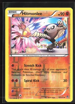 Pokemon TCG - Hitmonlee Reverse Holo Rare Generations 47/83 LP - Image 1