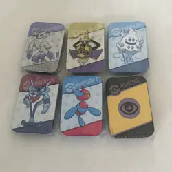 Pokemon Chinese Exclusive Damage Counter Storage Mini Tin Box Lot Of 6 - Image 1