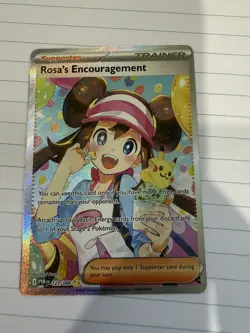 Rosa's Encouragement 123/088 SIR Perfect Order Pokemon Card Full Art Trainer - Image 1