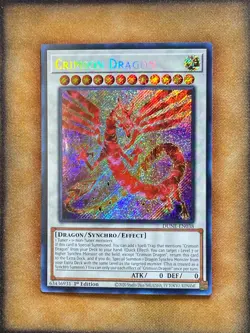 Yugioh Crimson Dragon DUNE-EN038 Secret Rare 1st Ed NM - Image 1