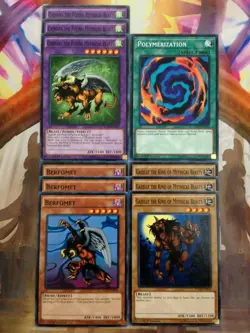 Yugioh Set Chimera the Flying Mythical Beast Befomet Gazelle Poly *Hot* + Bonus! - Image 1