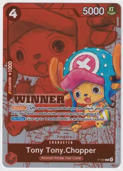 Tony Tony Chopper P-101 Winner Promo NM One Piece TCG English - Image 1