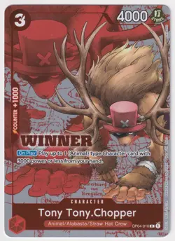 Tony Chopper OP04 010 Winner Promo NM One Piece TCG English - Image 1