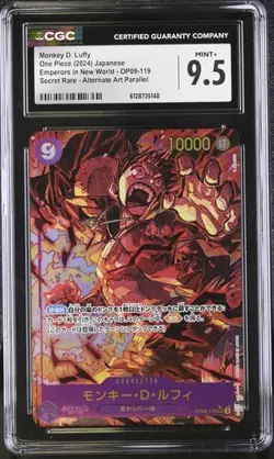 CGC 9.5 ONE PIECE Monkey D. Luffy OP09-119 SEC Emperors New World Jap - Image 1
